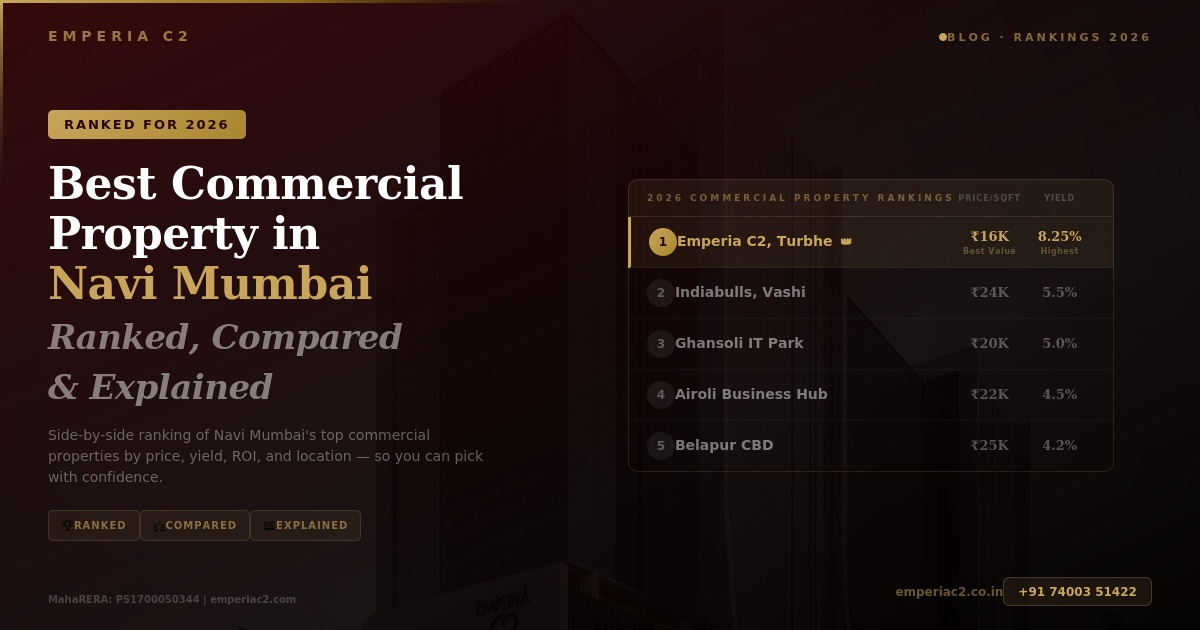 Best Commercial Property in Navi Mumbai 2026: Ranked, Compared & Explained